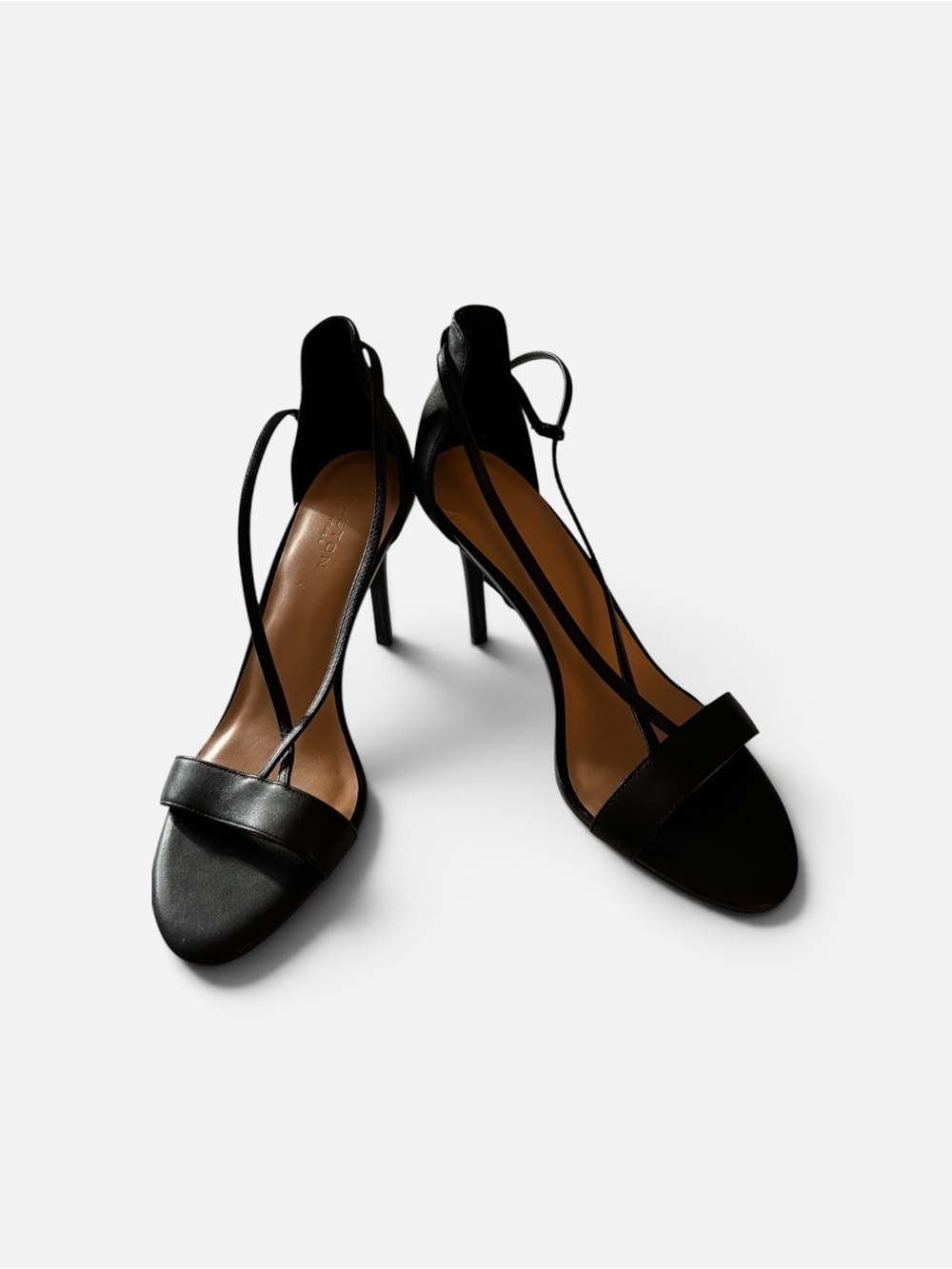 Halston Heritage Black Strappy High-Heel Sandals